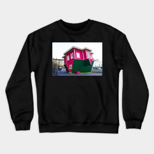 Upside down house in Bournemouth Crewneck Sweatshirt